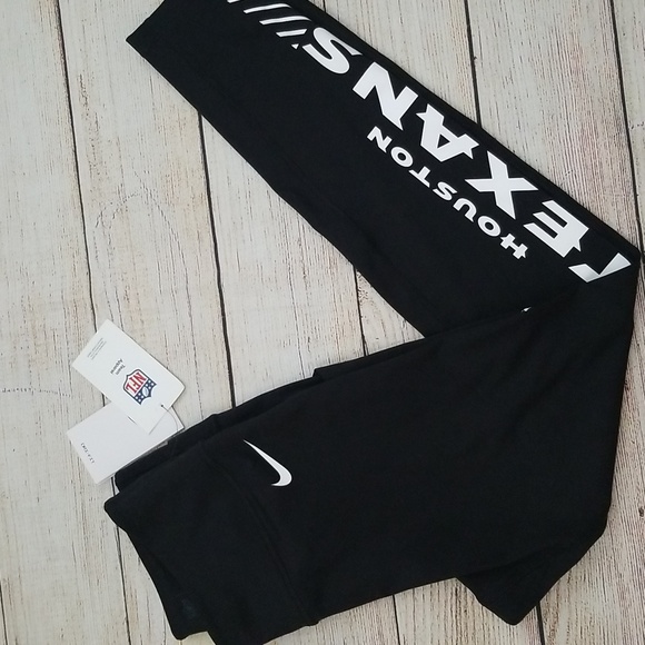 New Nike NFL Houston Texans Dri-Fit Leggings - Picture 1 of 12